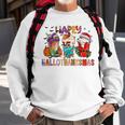 Halloween Thanksgiving Christmas Happy Hallothanksmas Sweatshirt Gifts for Old Men