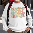 Groovy Pregnancy Reveal Pregnant Girl Summer Baby Shower Sweatshirt Gifts for Old Men