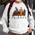 Halloween Friends Crew Gathering On A Spooky Orange Couch Sweatshirt Gifts for Old Men