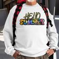 Hello Summer Hawaii Beach Summer Vacation Family Tie Dye Sweatshirt Gifts for Old Men