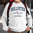 Hollister California Vintage State Usa Flag Athletic Style Sweatshirt Gifts for Old Men