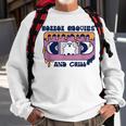 Horror Movies And Chill Retro Video Tape Halloween Ghost Boo Halloween Ghost Sweatshirt Gifts for Old Men