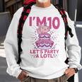 Im 10 Bday Axolotl Party Cute 10Th Birthday Kids Axolotl Sweatshirt Gifts for Old Men