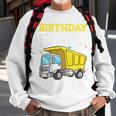 Kids Birthday Boy 2 Two Construction Truck 2Nd Birthday Toddler Sweatshirt Gifts for Old Men
