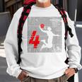 Kids Distressed 4 Year Old 4Th Basketball Birthday Slam Dunk Sweatshirt Gifts for Old Men