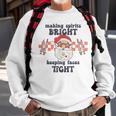 Making Spirits Bright Keeping Faces Tight Santa Christmas Sweatshirt Gifts for Old Men