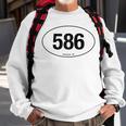 Michigan Area Code 586 Oval State Pride Sweatshirt Gifts for Old Men