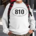 Michigan Area Code 810 Oval State Pride Sweatshirt Gifts for Old Men