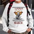 Never Underestimate A Woman Who Loves Elephants March Sweatshirt Gifts for Old Men
