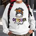 October 05 Girl Halloween Thanksgiving October Birthday Halloween Sweatshirt Gifts for Old Men