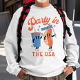 Party In The Usa Hot Dog Love Usa Funny 4Th Of July  Sweatshirt Gifts for Old Men