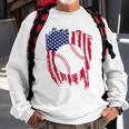 Patriotic Baseball 4Th Of July Men Usa American Flag Boys Patriotic Funny Gifts Sweatshirt Gifts for Old Men