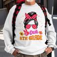 Peace Out 8Th Grade Graduation 2023 Graduate Messy Bun Girls Sweatshirt Gifts for Old Men