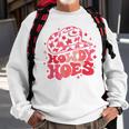 Retro Howdy Hoes Pink Leopard Cowboy Hat Cowgirl Western Sweatshirt Gifts for Old Men