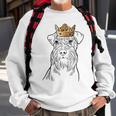 Schnauzer Dog Wearing Crown Sweatshirt Gifts for Old Men