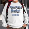 Seattle Skyline Pike Place Market Neighborhood Sweatshirt Gifts for Old Men