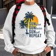 Sunrise Sunburn Sunset Repeat Funny Vacation Beach Vacation Funny Gifts Sweatshirt Gifts for Old Men