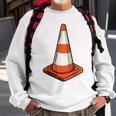 Traffic Cone Lazy Halloween Costume Easy Last Minute Sweatshirt Gifts for Old Men