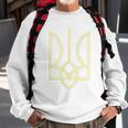 Ukrainian Zelensky Ukraine Army Green Small Trident Emblem Sweatshirt Gifts for Old Men