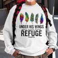 Under His Wings You Will Find Refuge Pslm 914 Quote Sweatshirt Gifts for Old Men