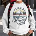 Vintage Truck Towing Boat Captain Funny I Hate Pulling Out Sweatshirt Gifts for Old Men