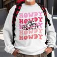 Vintage White Howdy Rodeo Western Hat Southern Cowgirl Sweatshirt Gifts for Old Men