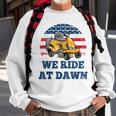 We Ride At Dawn Suburban Lawns Lawnmower Dad Lawn Caretaker Sweatshirt Gifts for Old Men