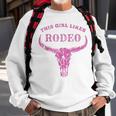Western Country This Girl Likes Rodeo Vintage Howdy Cowgirl Sweatshirt Gifts for Old Men