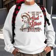 Western Cowgirl I Just Smile And Say God Bless Sweatshirt Gifts for Old Men