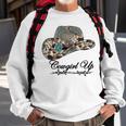 Western Cowgirl Up Leopard Turquoise Hat Cowhide Rodeo Sweatshirt Gifts for Old Men