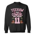 11Th Birthday Girls Cowgirl Yeehaw Western Themed Birthday Sweatshirt