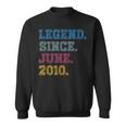 13-Year-Old Legend Since June 2010 13Th Birthday Sweatshirt