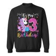 3 Year Old Its My 3Rd Birthday Cute Unicorn Kids Girls Ns Sweatshirt