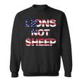 4Th Of July Lions Not Sheep Vintage American Patriot Flag Sweatshirt