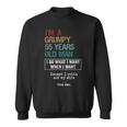 55 Years Grumpy Old Man Funny Birthday Sweatshirt