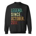 6 Year Old Legend Since October 2017 6Th Birthday Sweatshirt