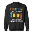 9Th Birthday Boy Level 9 Unlocked Awesome 2014 Video Gamer Sweatshirt