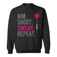 Aim Shoot Swear Repeat - Darts Sweatshirt