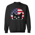 American Flag Cat 4Th Of July Kitten Patriotic Pet Lover Sweatshirt
