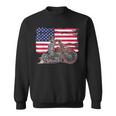 American Flag Motorcycle Skeleton Biker Bobber Chopper Rider Sweatshirt