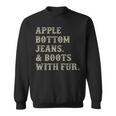 Apple Bottom Jeans And Boots With Fur Sweatshirt