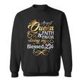 August Queen Living My Blessed Life Birthday Queen Crown Sweatshirt