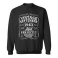 Awesome Since September 1943 Vintage 80Th Birthday Gifts Men 80Th Birthday Funny Gifts Sweatshirt