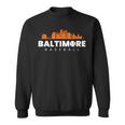 Baltimore Baseball Vintage Minimalist Retro Baseball Lover Sweatshirt