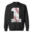Baseball Jersey Number 1 Vintage 1St Birthday Sweatshirt