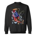 Bass Fishing Fish American Flag Dad Father Fourth Of July Sweatshirt