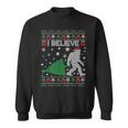 I Believe Big Foot Sasquatch Ugly Christmas Holiday Sweatshirt