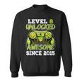 Birthday Boy Video Game Level 8 Unlocked Awesome Since 2015 Sweatshirt