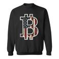 Bitcoin American Flag Cryptocurrency Patriotic Investor Sweatshirt