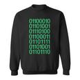 Bitcoin In Binary Code Computer Programming Sweatshirt